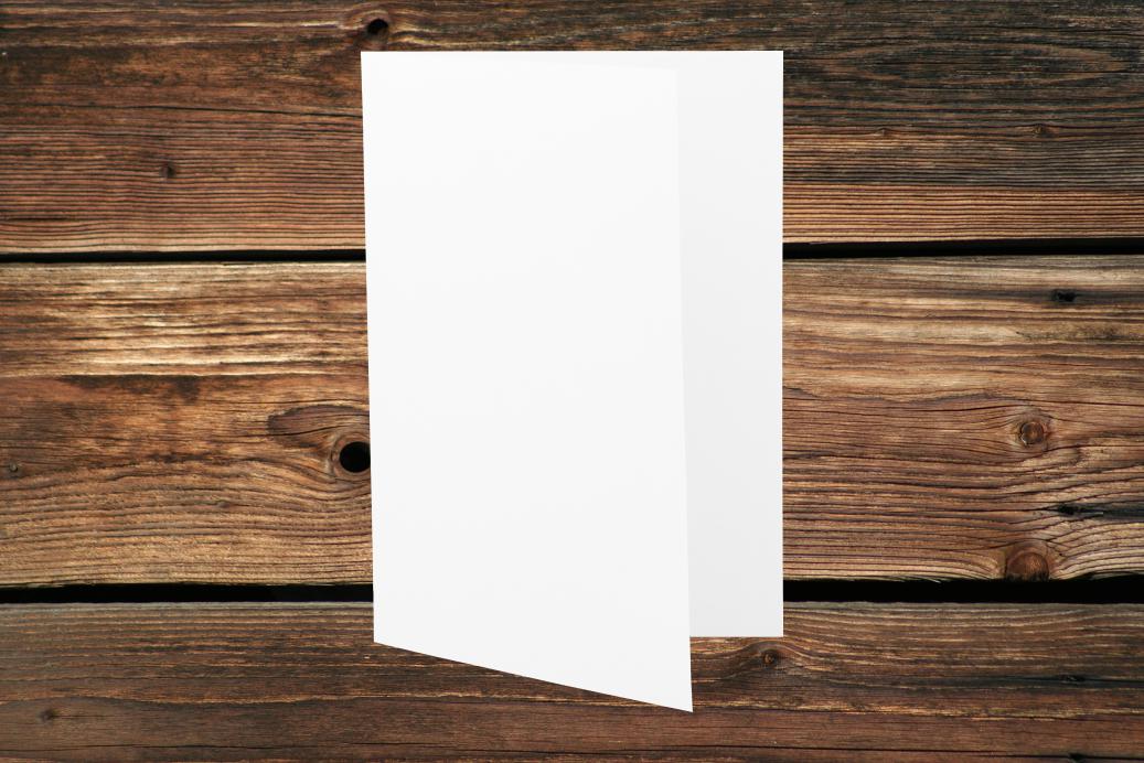 Klappkarten 105/210x210 mm hochdoppelt Weiß 230 g/qm